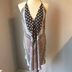 Pink Backless Bandana Dress